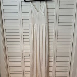 NWT Abercrombie Elegant White Satin Jumpsuit